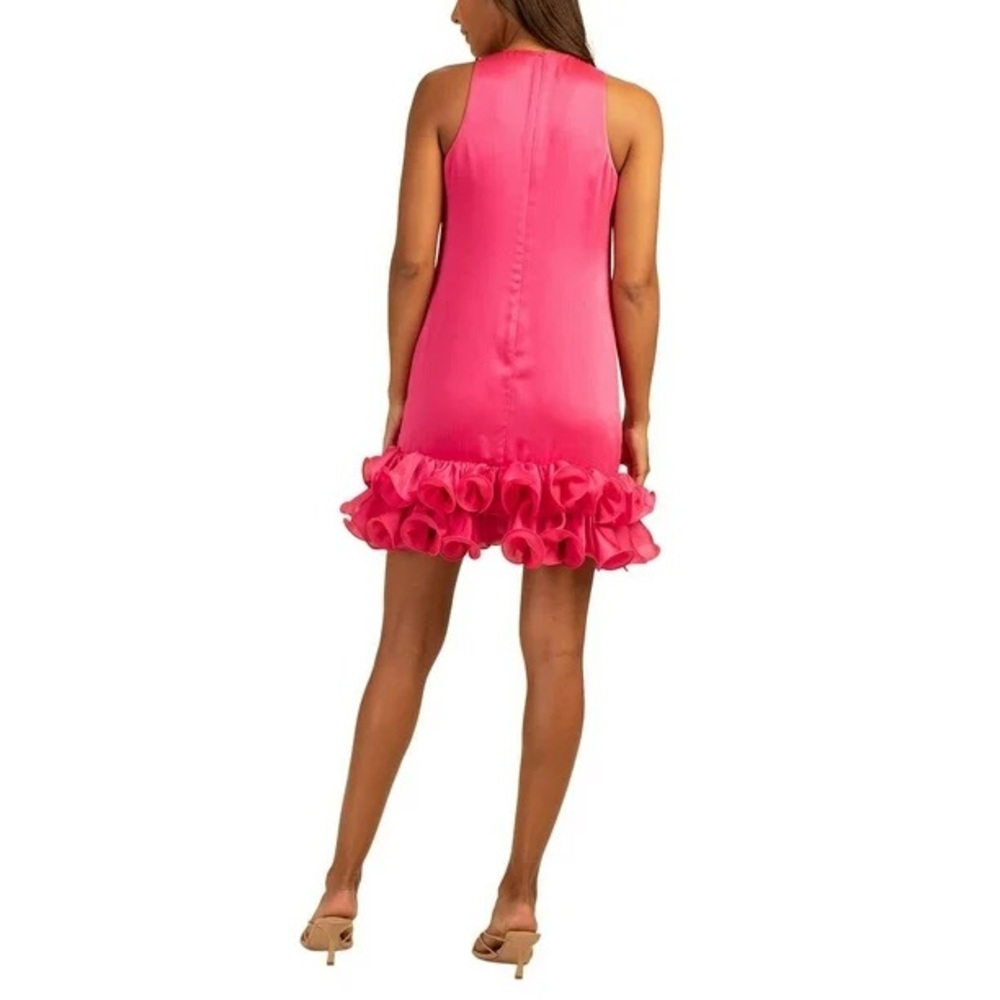 Excellent Condition Feather Sleeveless Ruffle Hem MinidressTrina Turk sz XLG - Picture 5 of 6